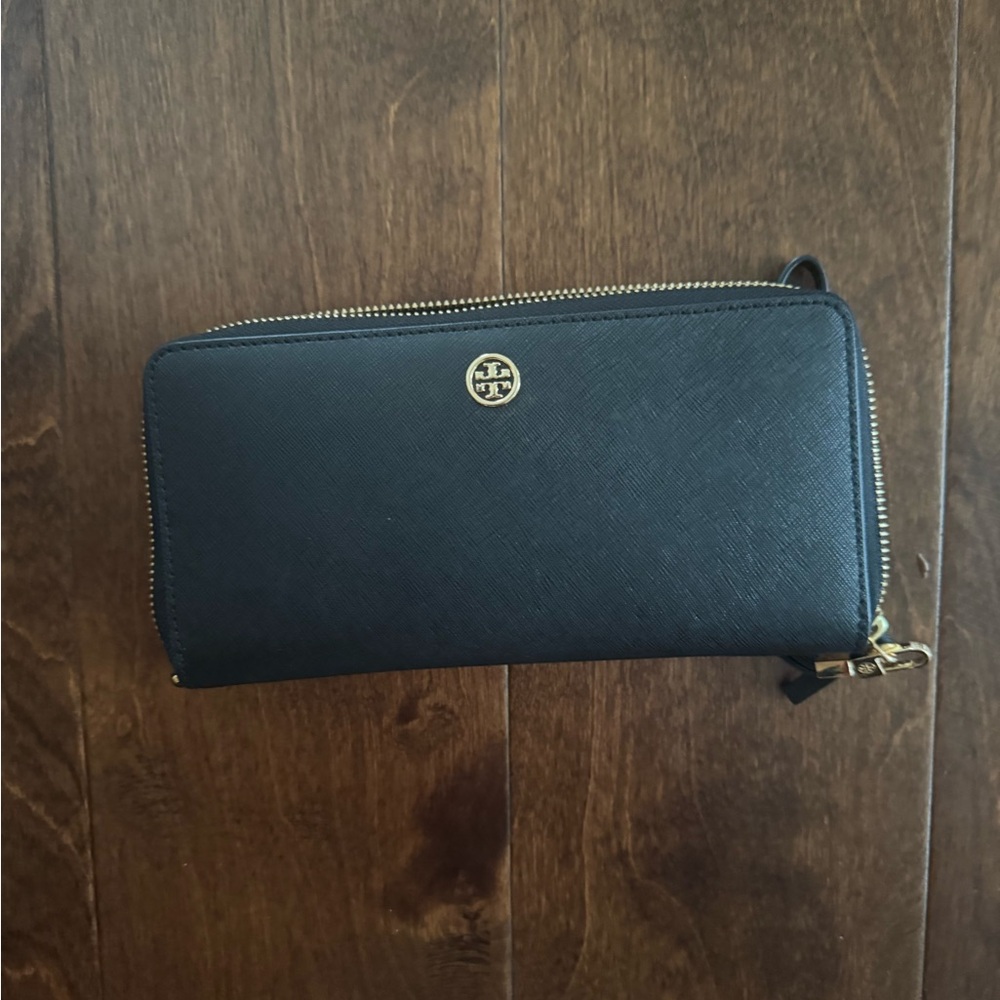 Tory Burch Black Saffiano Leather Wallet